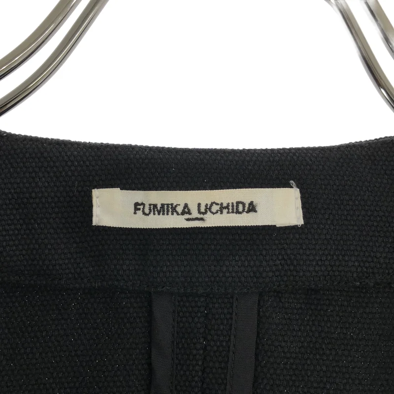 FUMIKA UCHIDA / フミカウチダ | COTTON LINEN NO COLLAR JACKET ノーカラージャケット | 36 | レディース