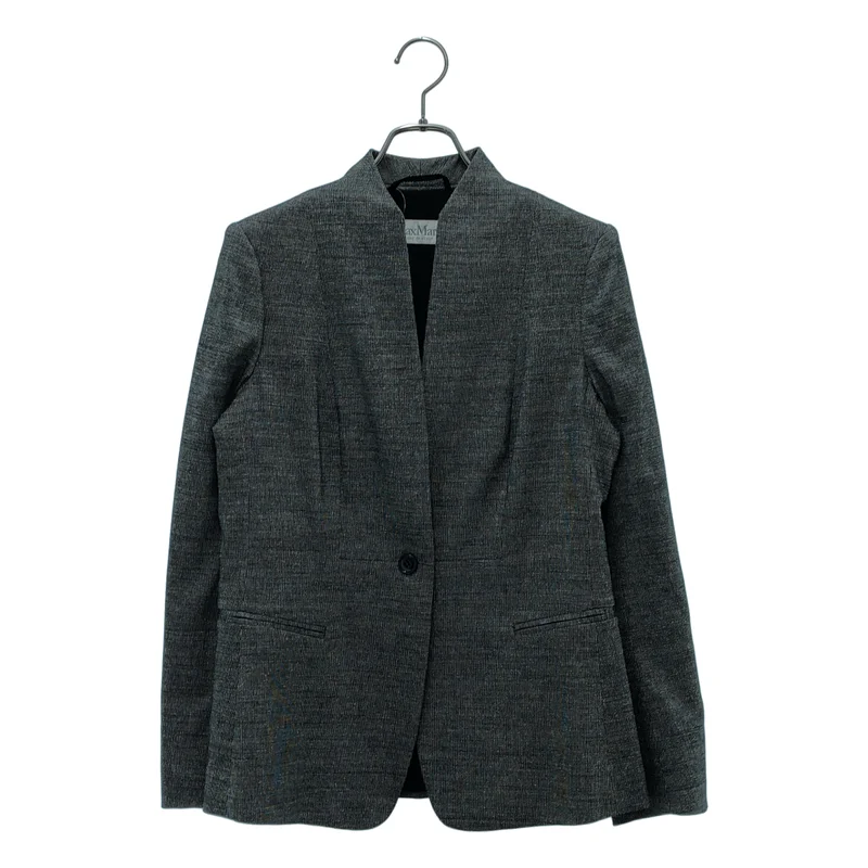 Max Mara / マックスマーラ | ウール シルク ノーカラージャケット | 42 | レディース