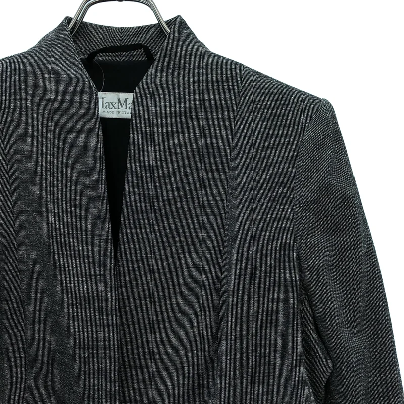 Max Mara / マックスマーラ | ウール シルク ノーカラージャケット | 42 | レディース