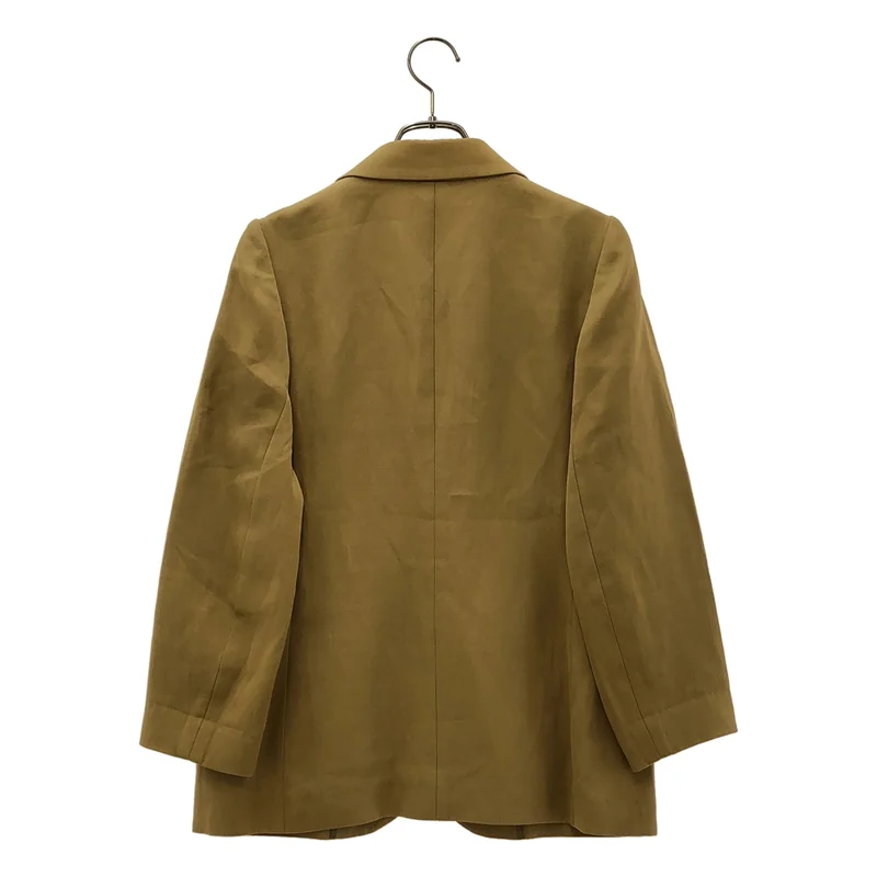 YVES SAINT LAURENT / イヴサンローラン | コットン リネン 1B テーラードジャケット | 36 | レディース