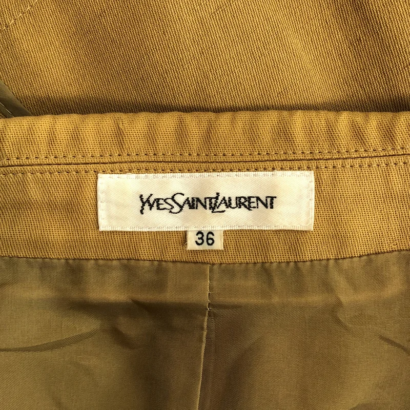 YVES SAINT LAURENT / イヴサンローラン | コットン リネン 1B テーラードジャケット | 36 | レディース