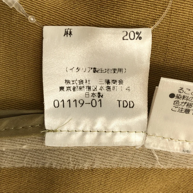 YVES SAINT LAURENT / イヴサンローラン | コットン リネン 1B テーラードジャケット | 36 | レディース