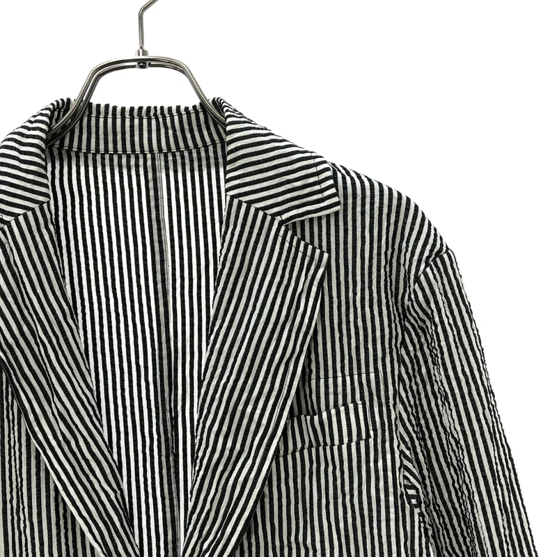 POSTELEGANT / ポステレガント | 2023SS | Cotton Silk Seersucker Jacket / コットン シルク シアサッカー テーラードジャケット | M | レディース