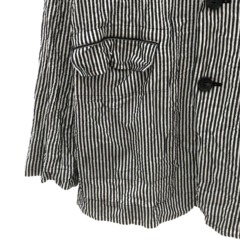 POSTELEGANT / ポステレガント | 2023SS | Cotton Silk Seersucker Jacket / コットン シルク シアサッカー テーラードジャケット | M | レディース