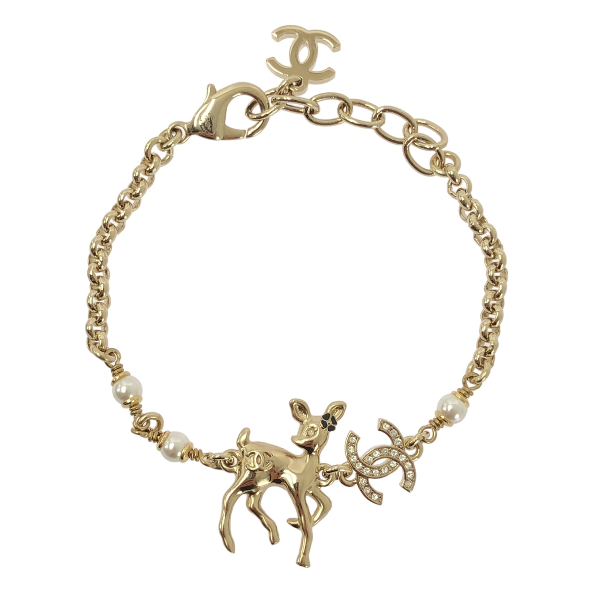 ◇【美品】CHANEL シャネル　モチーフチェーンブレスレット 美品】 CHANEL / シャネル | バンビ ココマーク チェーン ブレスレット
