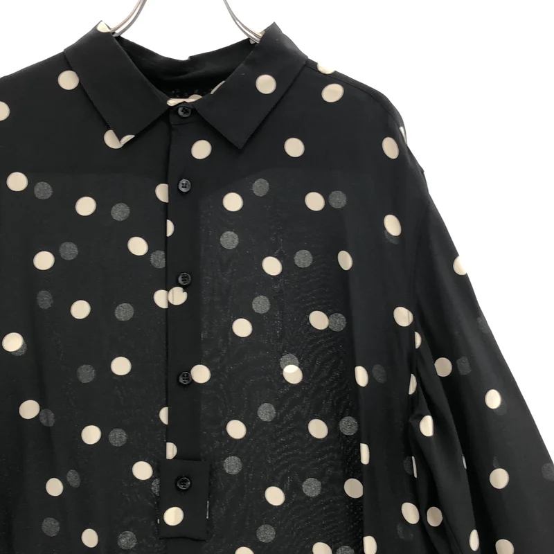 SAINT LAURENT PARIS / サンローランパリ | 2020SS | シルク ポルカドット レギュラーカラーシャツ | 40 | メンズ