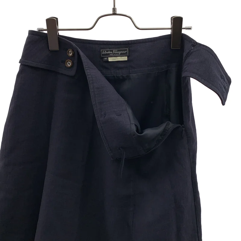 Salvatore Ferragamo / サルヴァトーレフェラガモ | セットアップ スーツ / リネン ヘリンボーン ジャケット / スカート | 40 | レディース