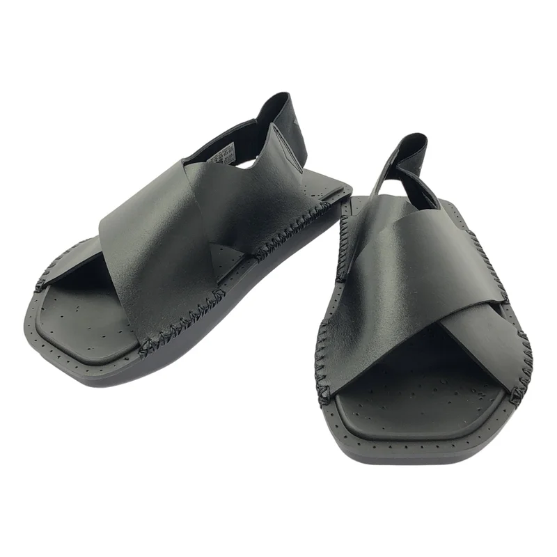 Y-3 / ワイスリー | SANDALS / レザー バックロゴ フラットサンダル | 26.5 | メンズ