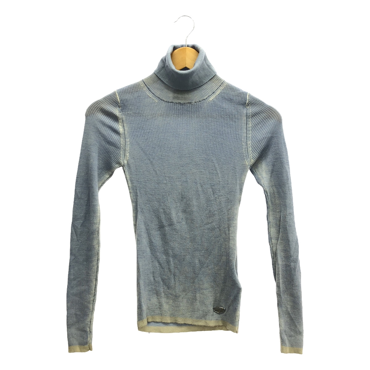 DIESEL / ディーゼル | ハイネック配色リブニット | XS | ブルー