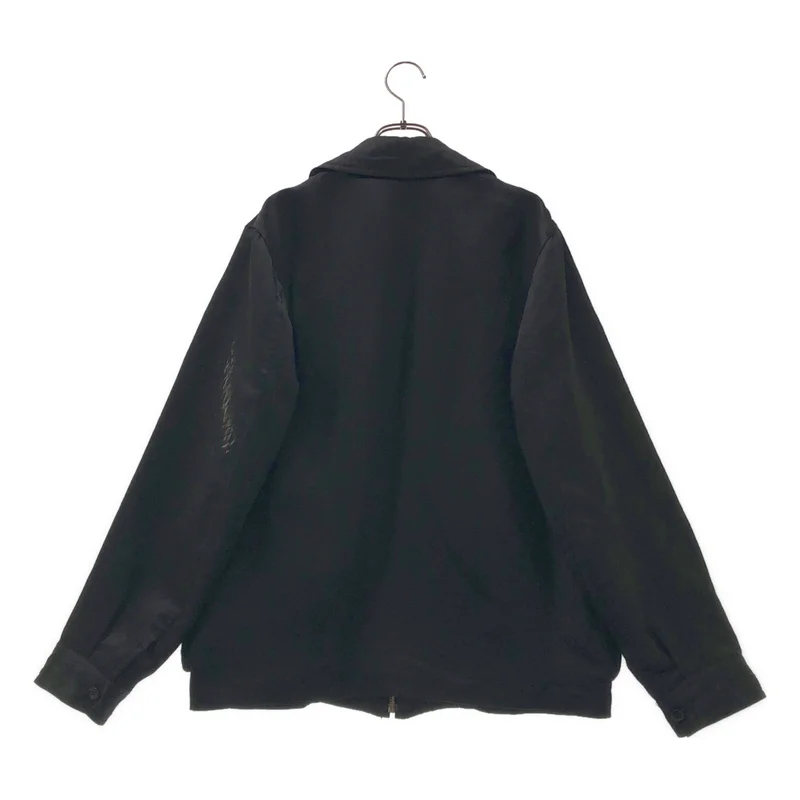 BLACK COMME des GARCONS / ブラックコムデギャルソン | 2025SS | アセテート サテン リバーシブル ジップアップ フリルブルゾン | M | メンズ