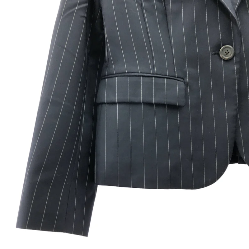 RALPH LAUREN / ラルフローレン | ウール ストライプ 1B テーラードジャケット | 6 | レディース