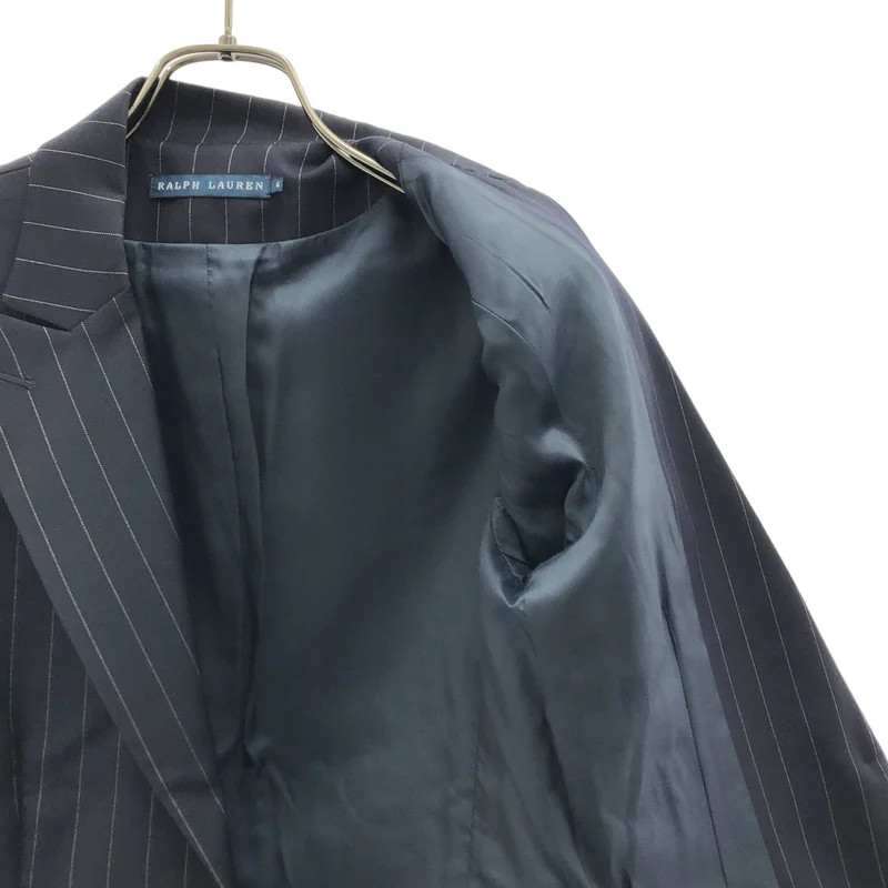 RALPH LAUREN / ラルフローレン | ウール ストライプ 1B テーラードジャケット | 6 | レディース
