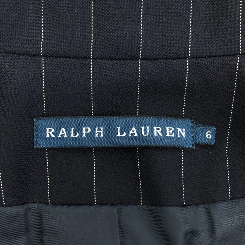 RALPH LAUREN / ラルフローレン | ウール ストライプ 1B テーラードジャケット | 6 | レディース