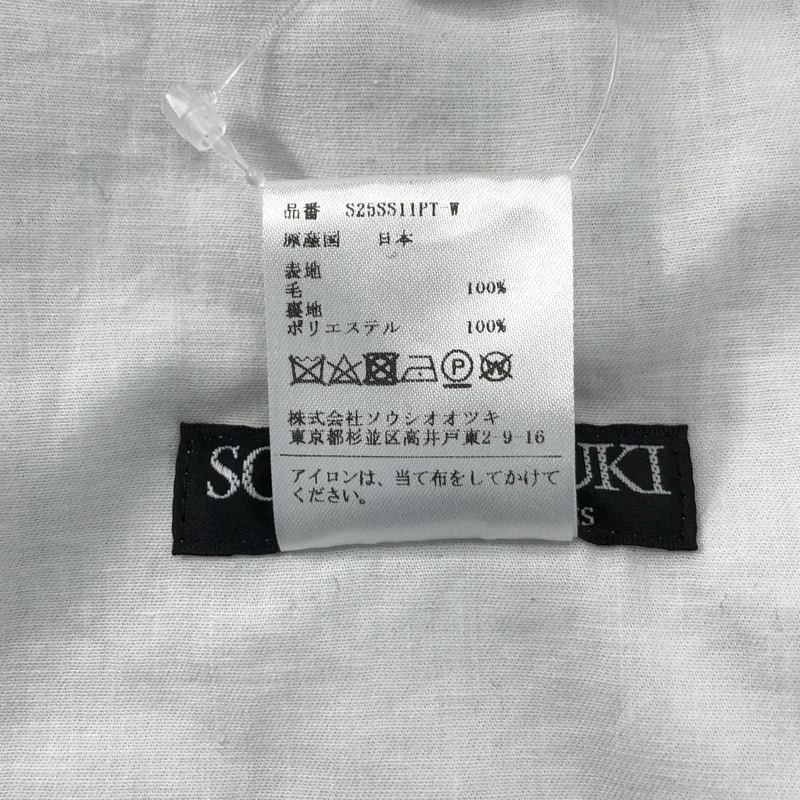 SOSHIOTSUKI / ソウシオオツキ | 3TUCK WIDE TROUSERS ワイドスラックス | 46 | メンズ