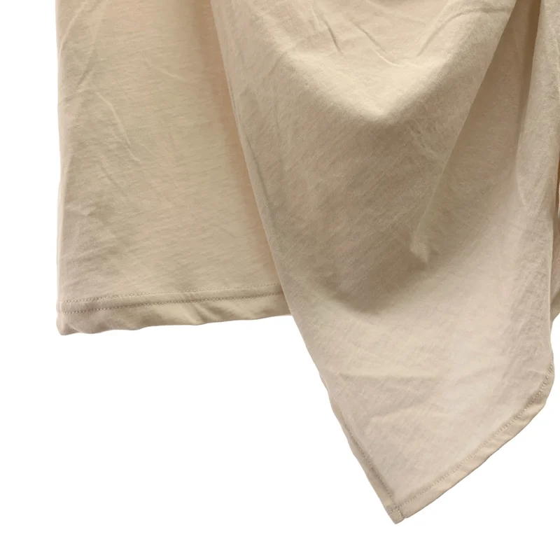 Yohji Yamamoto FEMME / ヨウジヤマモトファム | 2024AW | コットン サイドギャザー アシンメトリーTシャツ | 2 | レディース