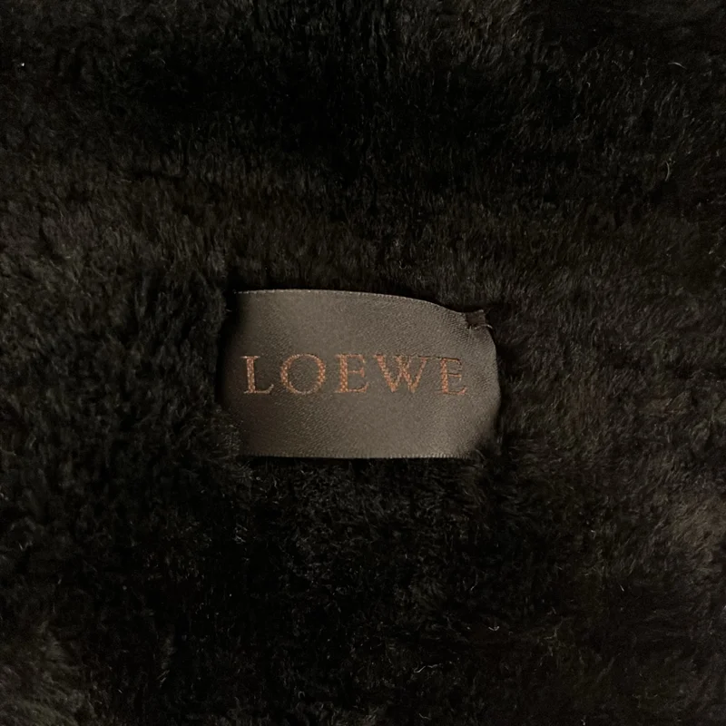 LOEWE / ロエベ | ムートン トグルボタン スタンドカラー ハーフコート | 38 | レディース