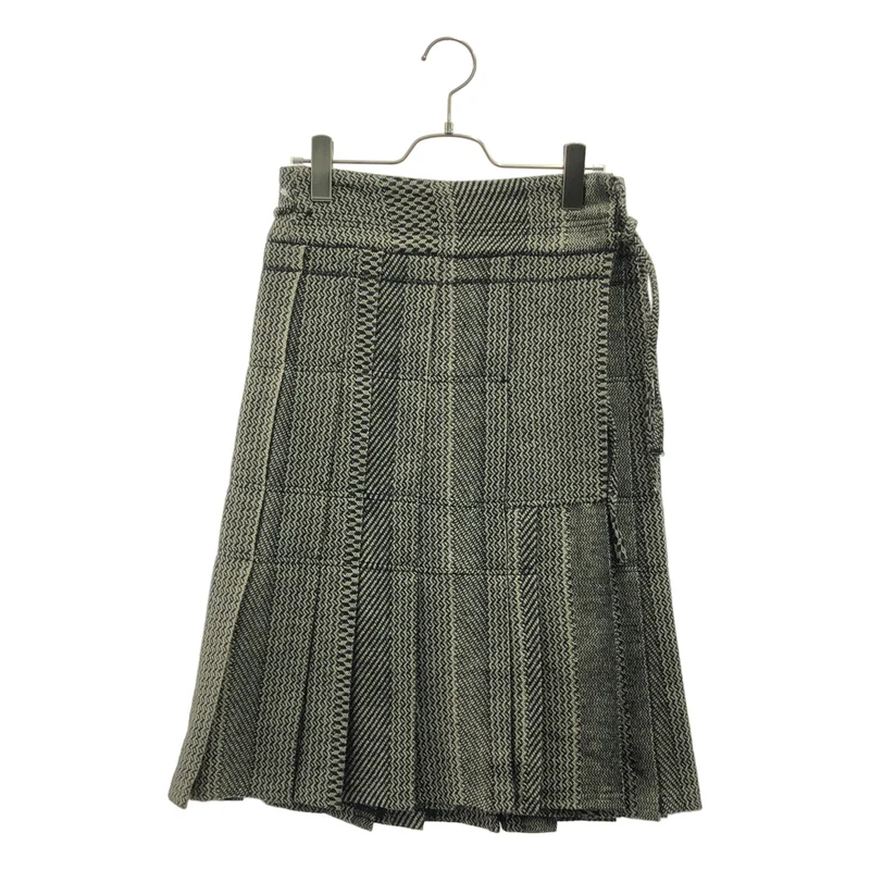 DRIES VAN NOTEN / ドリスヴァンノッテン | ウール ツイード ラップ 巻スカート | 36 | レディース