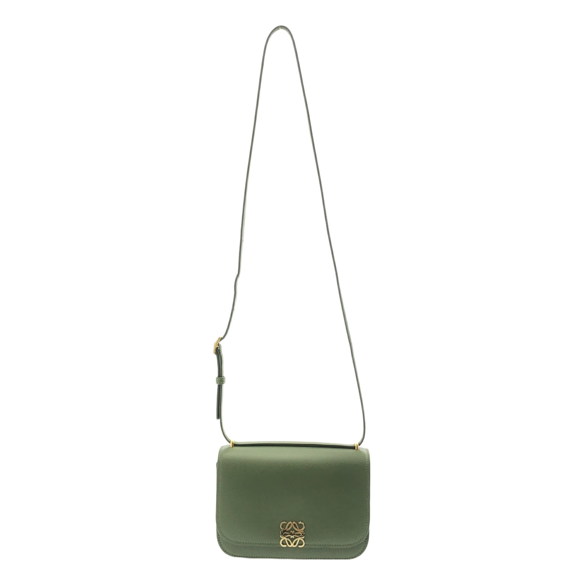 ロエベ　ショルダーバッグ　アナグラム　グリーン LOEWE ロエベ ショルダーバッグ グリーン ブラウン アナグラム