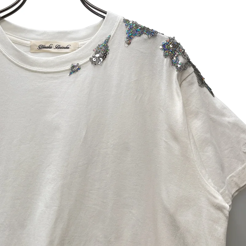 tanakadaisuke / タナカダイスケ | 2024SS | magical powder piles up T-shirt / ビジュー 装飾 Tシャツ カットソー | 2 | レディース