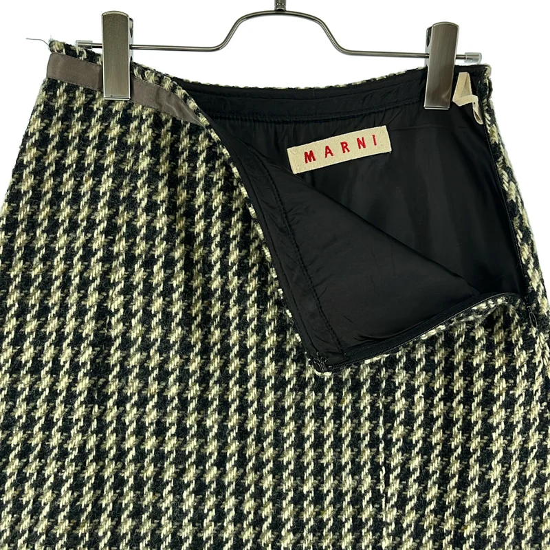 MARNI / マルニ | ウール 千鳥格子 ツイードスカート | 38 | レディース