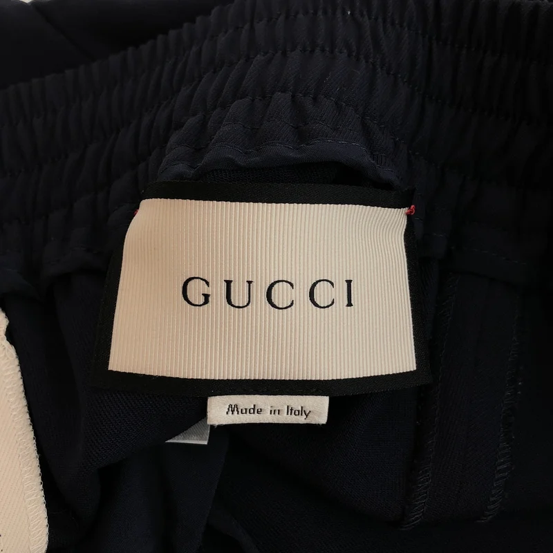 GUCCI / グッチ | 2016年製 | ウール シルク シェリーライン サイドボタン ワイドイージーパンツ | 42 | レディース