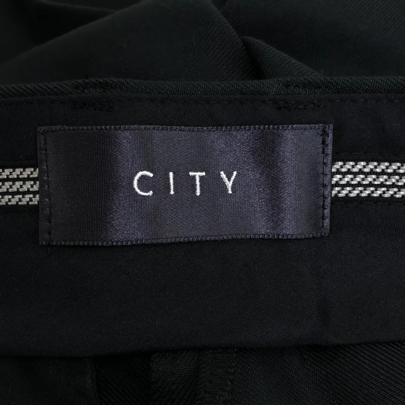 CITY / シティ | センタープレス 裾スリット ブーツカット パンツ | 1 | レディース