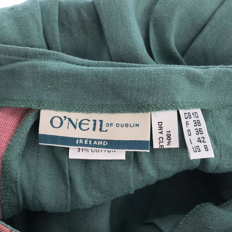 O'NEIL OF DUBLIN / オニールオブダブリン | リネン コットン ストライプ ラップスカート | 42 | レディース