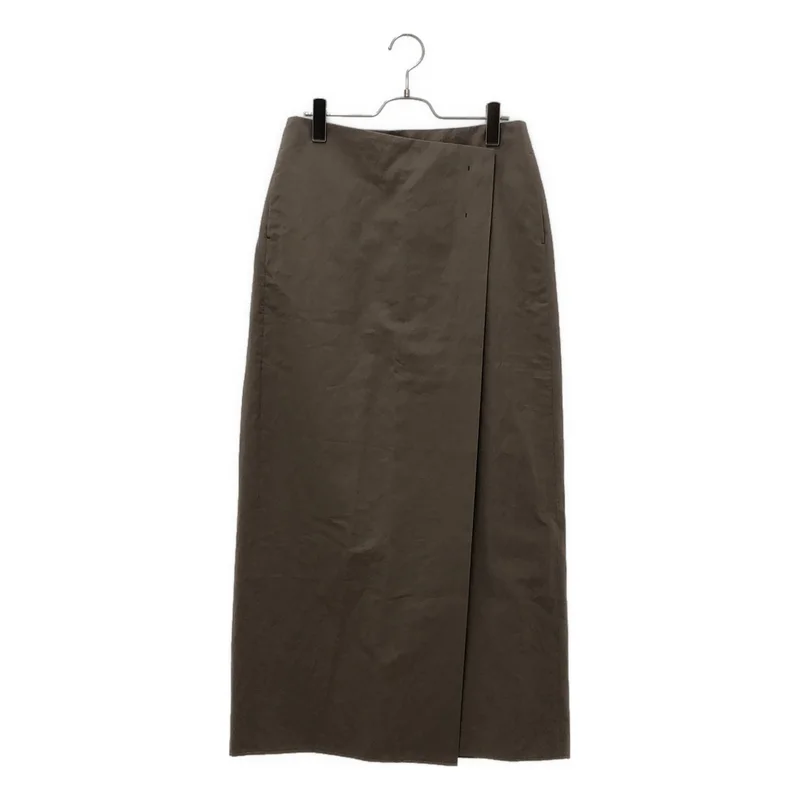 ATON / エイトン | SILK LINEN SHANTUNG WRAP スカート SK.AG.GM.0206 | 3 | レディース
