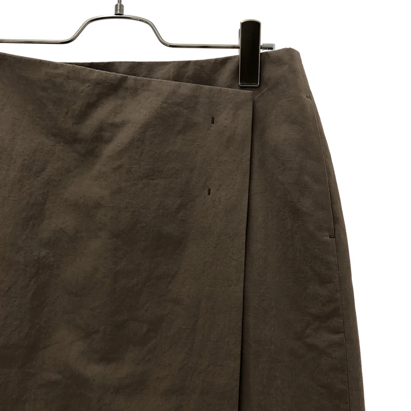 ATON / エイトン | SILK LINEN SHANTUNG WRAP スカート SK.AG.GM.0206 | 3 | レディース