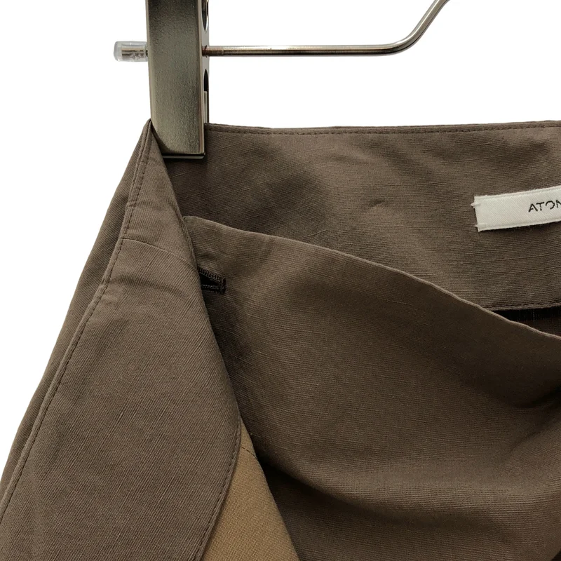 ATON / エイトン | SILK LINEN SHANTUNG WRAP スカート SK.AG.GM.0206 | 3 | レディース