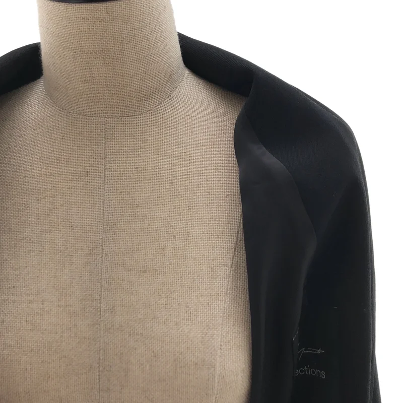 Yohji Yamamoto FEMME / ヨウジヤマモトファム | 2023AW | Collections / GABARDINE B COLLAR FLARE COAT / ウールギャバ ビッグカラー フレアコート | 1 | レディース