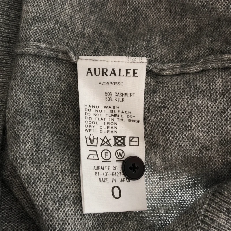AURALEE / オーラリー | 2025SS | SUPER FINE CASHMERE SILK KNIT HENLY NECK P/O カシミヤ ニット | 0 | レディース