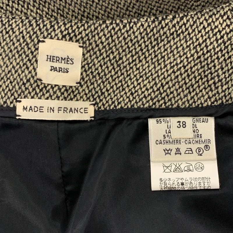 HERMES / エルメス | by Jean Paul Gaultier ゴルチエ / ウール カシミヤ バックフレア スカート | 38 | レディース