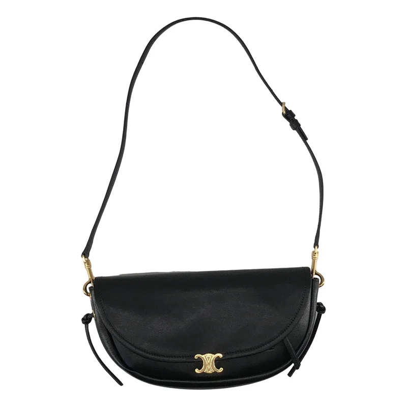 CELINE / セリーヌ | リトルハーフムーン ソフトトリオンフ / サプルシャイニーラムスキン ショルダーバッグ |