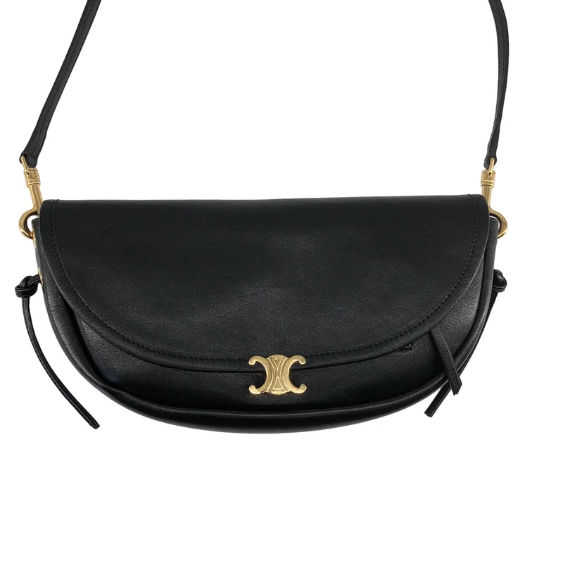 CELINE / セリーヌ | リトルハーフムーン ソフトトリオンフ / サプルシャイニーラムスキン ショルダーバッグ |
