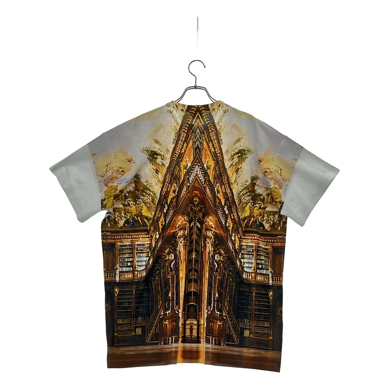 COMME des GARCONS HOMME PLUS / コムデギャルソンオムプリュス | 2024SS | ポリエステル 総柄 オーバーシルエット Tシャツ カットソー | M | メンズ