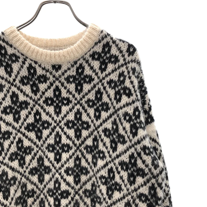 BATONER / バトナー | 2023AW | MOHAIR LATOVIAN CREW NECK モヘヤ ラトビアン クルーネック ニット | 1 | レディース