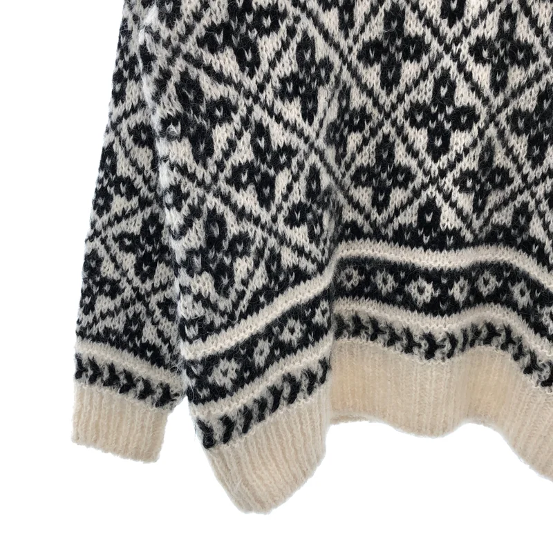 BATONER / バトナー | 2023AW | MOHAIR LATOVIAN CREW NECK モヘヤ ラトビアン クルーネック ニット | 1 | レディース