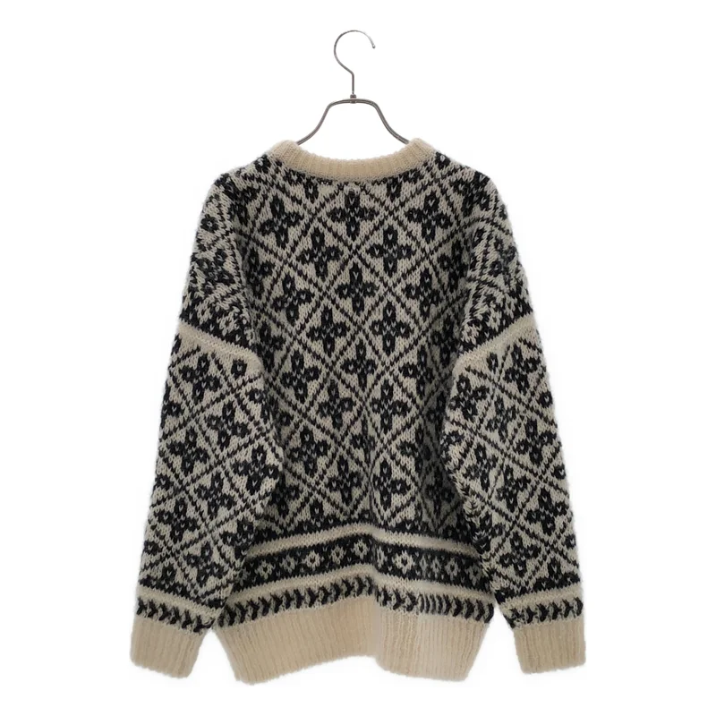 BATONER / バトナー | 2023AW | MOHAIR LATOVIAN CREW NECK モヘヤ ラトビアン クルーネック ニット | 1 | レディース
