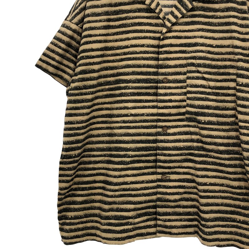 ISSEY MIYAKE MEN / イッセイミヤケメン | ボーダー オープンカラーシャツ | M | メンズ