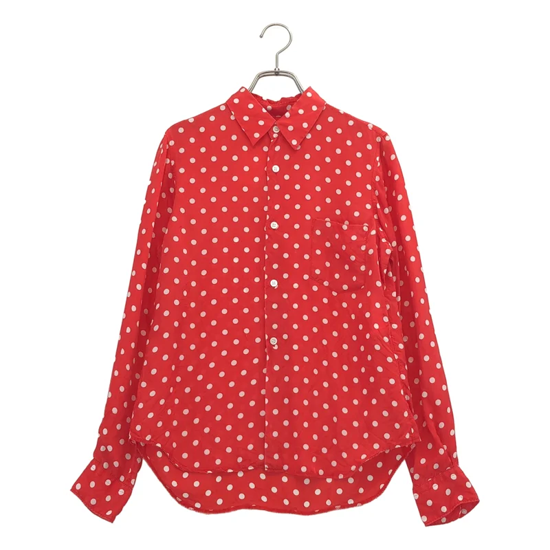 COMME des GARCONS COMME des GARCONS / コムコム | 製品洗い加工 キュプラ ドット シャツ | SS | レディース