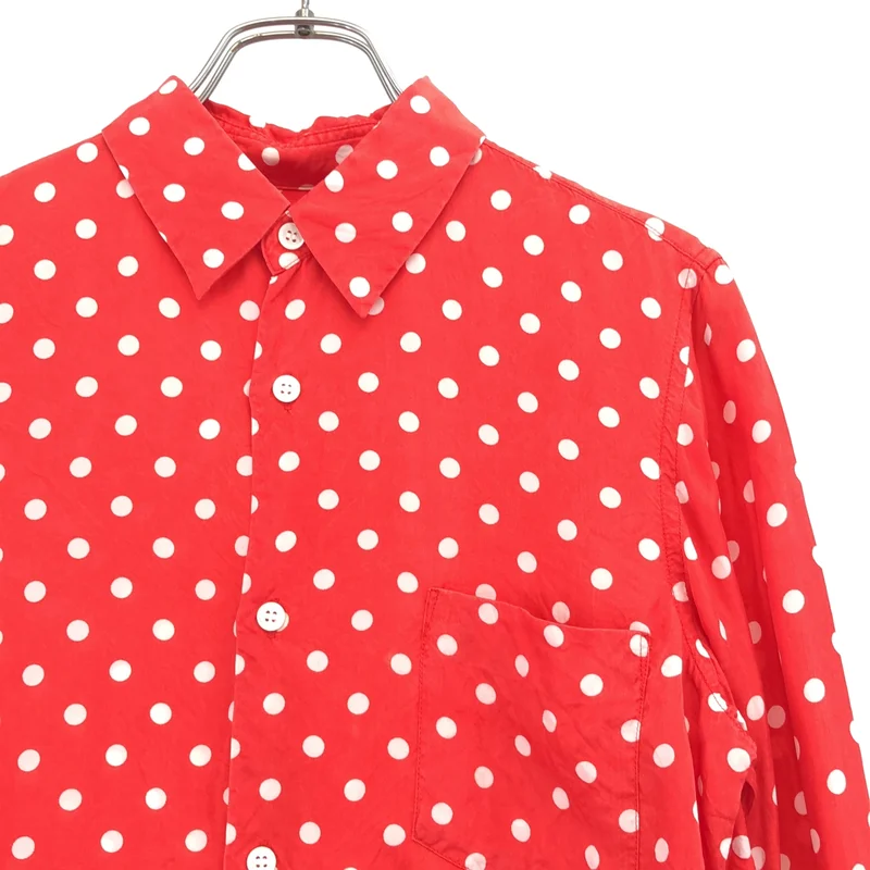 COMME des GARCONS COMME des GARCONS / コムコム | 製品洗い加工 キュプラ ドット シャツ | SS | レディース