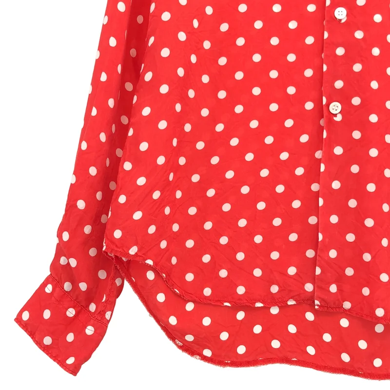 COMME des GARCONS COMME des GARCONS / コムコム | 製品洗い加工 キュプラ ドット シャツ | SS | レディース