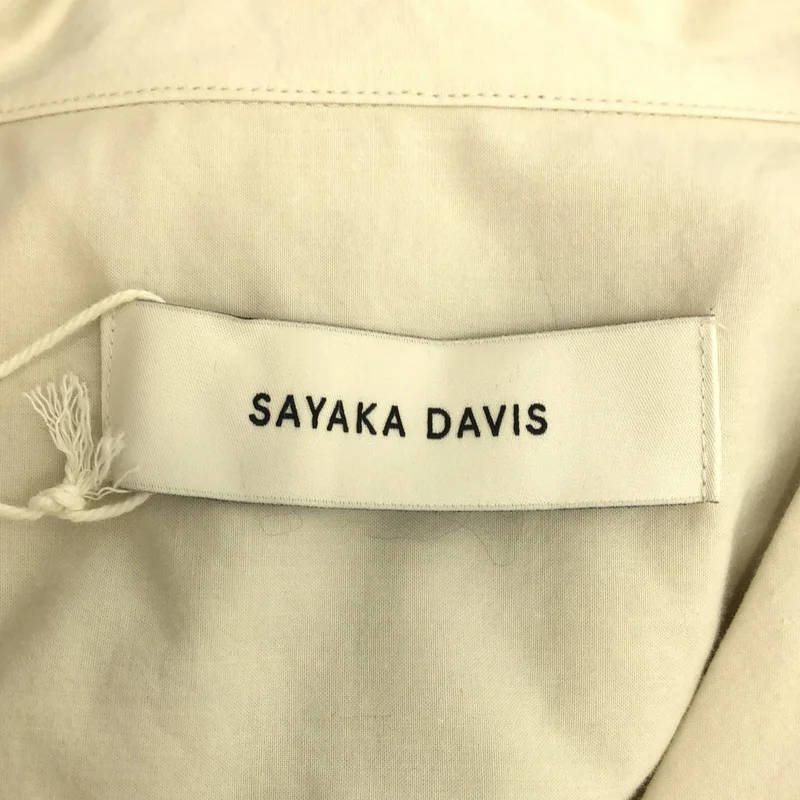 SAYAKADAVIS / サヤカディヴィス | コットンオープンカラージャンプスーツ | S | レディース