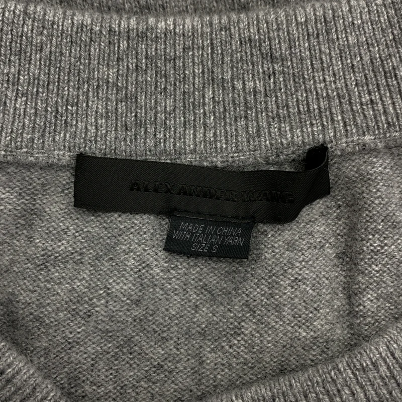 ALEXANDER WANG / アレキサンダーワン | ウール カシミヤ サイドジップ Vネックニット | S | レディース