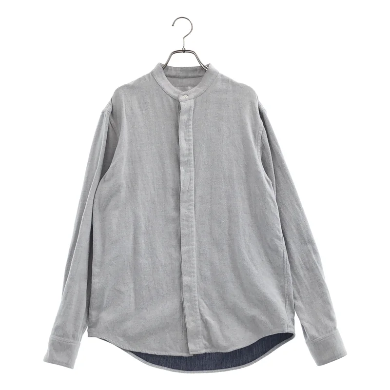 steven alan / スティーブンアラン | ダブルフェイス フランネル バンドカラーシャツ | M | メンズ