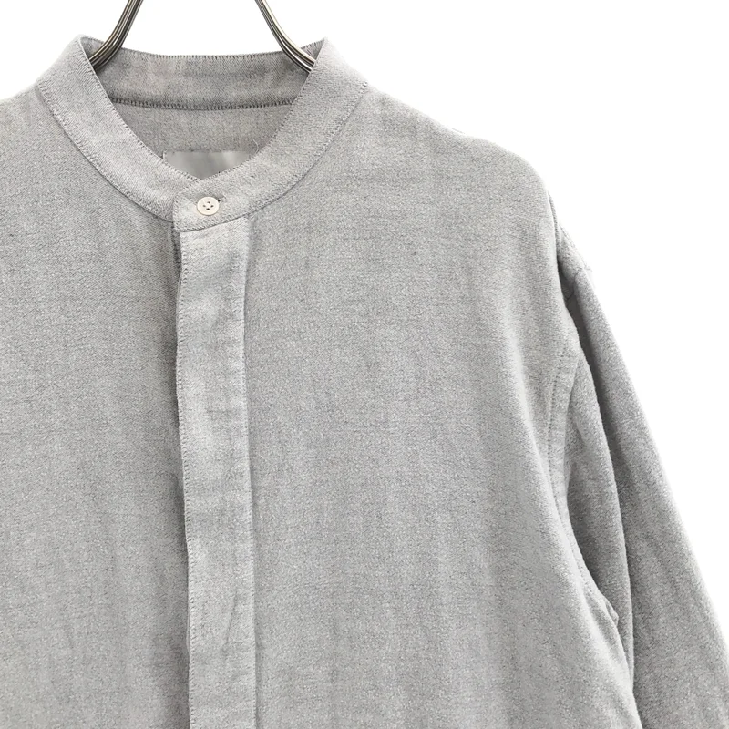 steven alan / スティーブンアラン | ダブルフェイス フランネル バンドカラーシャツ | M | メンズ