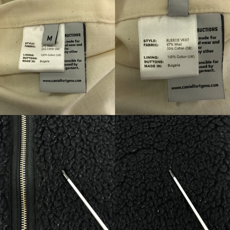 CAMIEL FORTGENS / カミエルフォートへンス | FLEECE BEST / ウール フリースベスト | M | メンズ