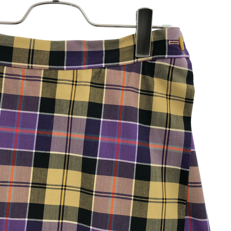 Vivienne Westwood / ヴィヴィアンウエストウッド | ウール チェック アシンメトリースカート | 40 | レディース