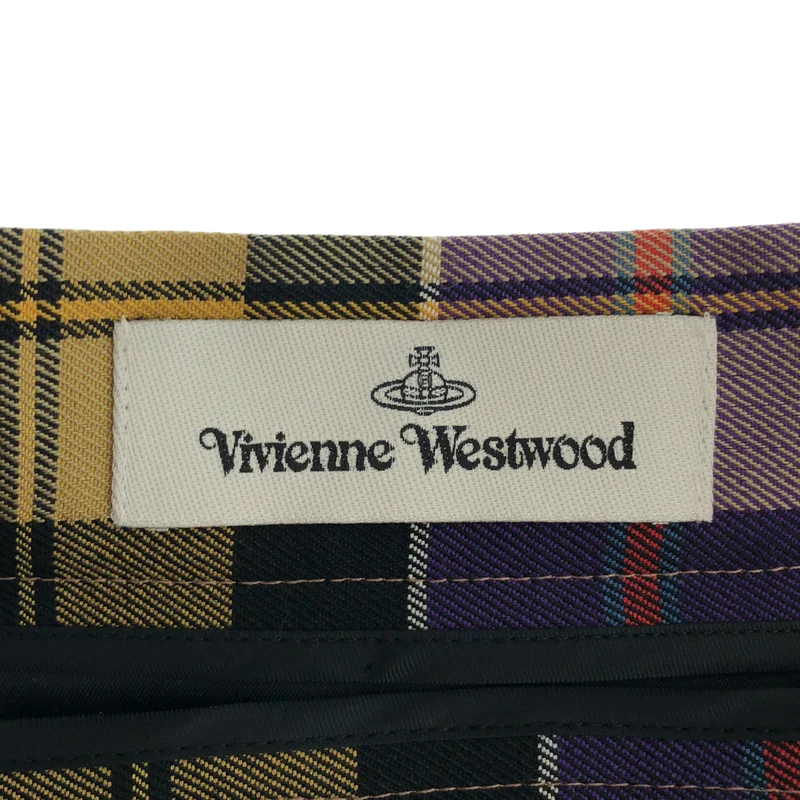 Vivienne Westwood / ヴィヴィアンウエストウッド | ウール チェック アシンメトリースカート | 40 | レディース